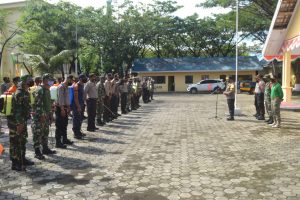 Tim Gabungan Polres Morowali , Kodim 1311/Morowali Dan Sat Pol PP Gelar Apel Persiapan Penyemprotan Disinfektan