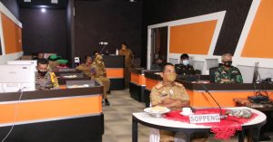 Pemkab Soppeng Ikuti Rakor Dengan Menko Polhukam Secara Virtual