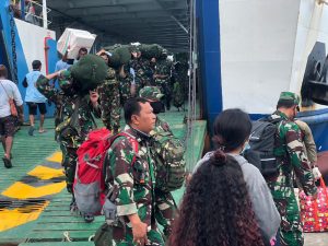 Dandim 1803/Fakfak Sambut Satgas BKO Baru dan 8 Prajurit Tamtama Remaja Kodim 1803/Fakfak