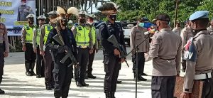Apel Pelepasan Personel Brimob Nusantara (BKO) di Kabupaten Teluk Bintuni