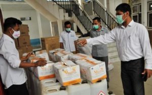 Ribuan Liter Disinfektan Kembali Disalurkan PT. IMIP Ke Pemda Morowali