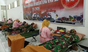 Kerjasama dengan PMI, Kodam IV/Diponegoro Gelar Donor Darah