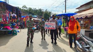 Polri – TNI Sinergi Lakukan Sosialisasi Pencegahan COVID-19 Di Kecamatan Rantau Selamat