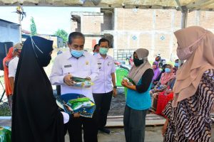 Dollah Mando Serahkan Benih Sayur dan Buah kepada Kelompok Wanita Tani