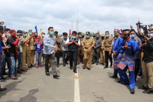 Bupati OKU Hadiri Peresmian Proyek Infrastruktur  Strategis Kabupaten OKU Pembiayaan APBD Provinsi Sumsel TA 2019/2020