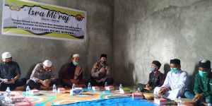 Keluarga Besar Polsek Bahodopi Polres Morowali Peringati Isra Mi’raj 1442 H/2021 M