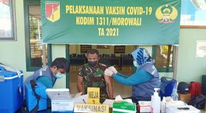 Anggota Kodim 1311 Morowali Siap Divaksin Tahan Ke II