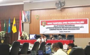 DPRD Provinsi Maluku Gelar Paripurna Bersama Gubernur Bahas LKPJ 2020 Secara Virtual