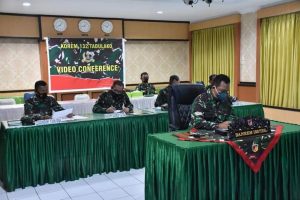 Danrem 132/TDL Ikuti Vicon Bersama Pangdam XIII/Merdeka