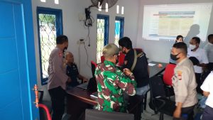Dalam Rangka Pengendalian Transportasi Laut Selama IdulFitri 1442 H, Danramil Salahutu Hadiri Rakor Terbatas