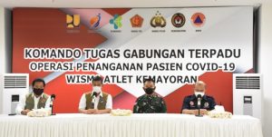 Kepala BNPB, Pangdam Jaya, Perwakilan IDI dan Jubir Satgas Penanganan Covid-19 Gelar Konferensi Pers