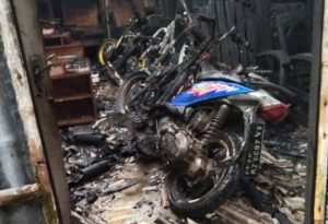 Kebakaran Gudang 3 Unit Motor dan 7 Sepeda Onthel Hangus