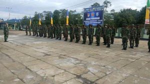 Kasdim 1311/Morowali lepas anggota Satgas TMMD ke 111 Tahun 2021 ke lokasi sasaran