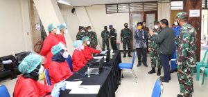 Danrem 071/WK Tinjau Lokasi dan Pimpin Rapat Kesiapan Kegiatan Serbuan Vaksinasi di Pertamina RU IV Cilacap