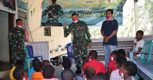 Berbagi Kasih, Pangdam XVII/Cenderawasih Bagikan Alkitab dan Sembako ke Panti Asuhan Syalom Arso