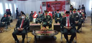 Plh Bupati OKU Bersama Unsur Forkopimda Hadiri Peringatan ke-76 Kemerdekaan RI Secara Virtual