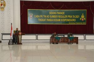 Mayjen TNI Rudianto Pimpin Sidang Parade Bintara PK 2021 Tingkat Daerah