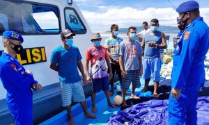 Komandan Kapal Bripka PP Lease Giat Patroli Petairan Wilayah Pulau Haruku
