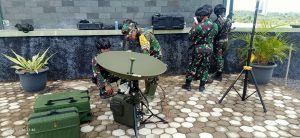 Denhub Divif -1 Kostrad Uji Coba Alat ECS dan Vsat Manpack Di Lat Ancab Kartika Yudha TA 2021
