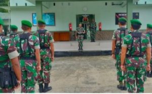 Usai libur lebaran Idul  Fitri 1443 H, Danrem 182 Jazira Onim Pimpin Apel Gabungan