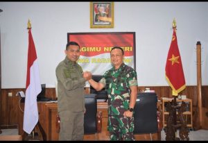 Danrem 151/ Binaiya Terima Kunjungan Kabinda Maluku