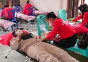 Atasi Kekurangan Stock Darah, PT. IMIP Bersama Korps Sukarela PMI Gelar Donor Darah.