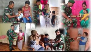 Peduli Pertumbuhan Anak Stunting, Seluruh Prajurit Kodim 1505/Tidore Berikan Nutrisi Kepada Anak Asuh Stunting