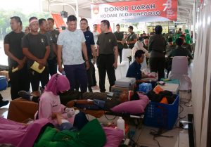 Peringati HUT Kemerdekaan Ke-78 RI, Kodam IV/Diponegoro Gelar Donor Darah Serentak