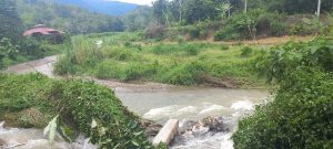 Sungai Muara Sada Simangambat Meluap, Jaringan Irigasi Rusak Warga Mengeluh