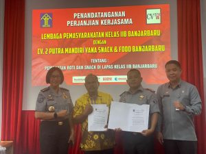 WBP Dibekali Pelatihan Pembuatan Roti dan Snack, Lapas Banjarbaru Teken PKS dengan Yana Snack Food Banjarbaru