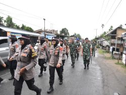 Polres Bireuen bersama Brimob, TNI dan Satpol PP Long March Menuju Pemilu Damai 2024