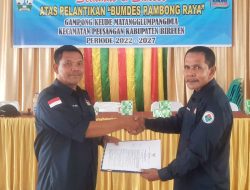 Bukhari Lantik BUMG Rambong Raya Gampong Keude Matangglumpangdua