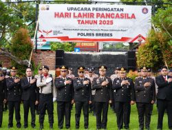 Polres Brebes Gelar Upacara Peringati Hari Lahir Pancasila