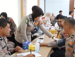 Bakti Kesehatan Hari Bhayangkara ke-79 :  Polres Pidie Jaya Sukses Kumpulkan 65 Kantong Darah