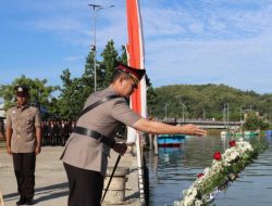 Tabur Bunga di Laut Pidie Jaya, Polres Kenang Jasa Pahlawan di Hari Bhayangkara ke-79