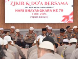 Sambut Hari Bhayangkara ke 79, Polres Bireuen Gelar Zikir dan Do’a Bersama