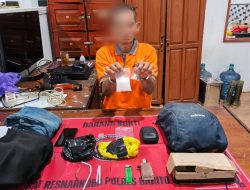 Polres Barito Utara Tangkap Pengedar Narkoba Asal Puruk Cahu, 102, 63 Gram Sabu Diamankan