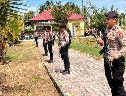 Antisipasi Situasi Kontinjensi, Polres Pidie Jaya Gelar Pelatihan Sispam Mako Dipandu Satbrimob Polda Aceh