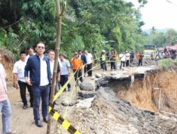 Jalan nasional di Sipirok amblas 20 meter, akses Tabagsel ke Medan terancam putus