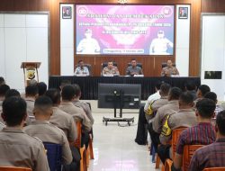 Polres Pidie Jaya Beri Pembekalan Personel Pengamanan TPS Pilchiksung 2025