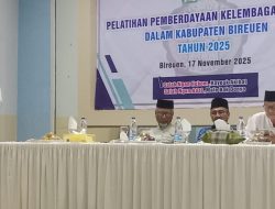 MAA Kabupaten Bireuen Gelar Pelatihan Pemberdayaan Lembaga Adat di Bireuen