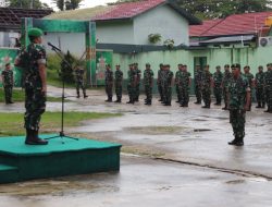 Dandim 1013/Mtw Pimpin Upacara Kenaikan Pangkat Periode 1 April 2026