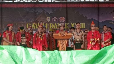 Panglima MMBB Marselinus Mian Hadiri Pembukaan Gawai Dayak XVIII Kabupaten Melawi 2026