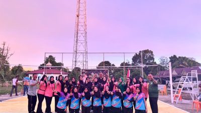 Persit Kodim 0115/Nara, Menangkan Turnamen Voli Putri HUT Bhayangkara ke-80 Polres Nagan Raya